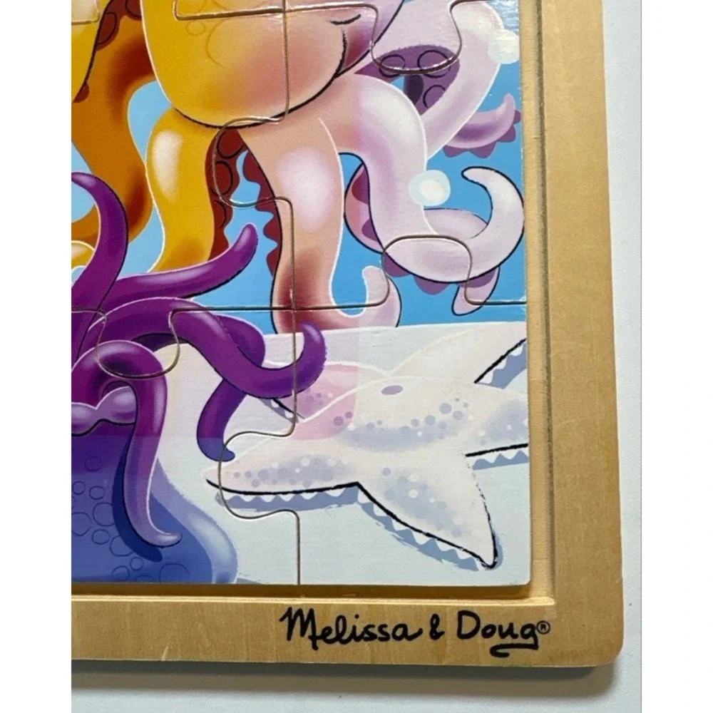 Melissa & Doug Under the Sea 24 Piece Wooden Jigsaw Puzzle 2938 Kids Toy